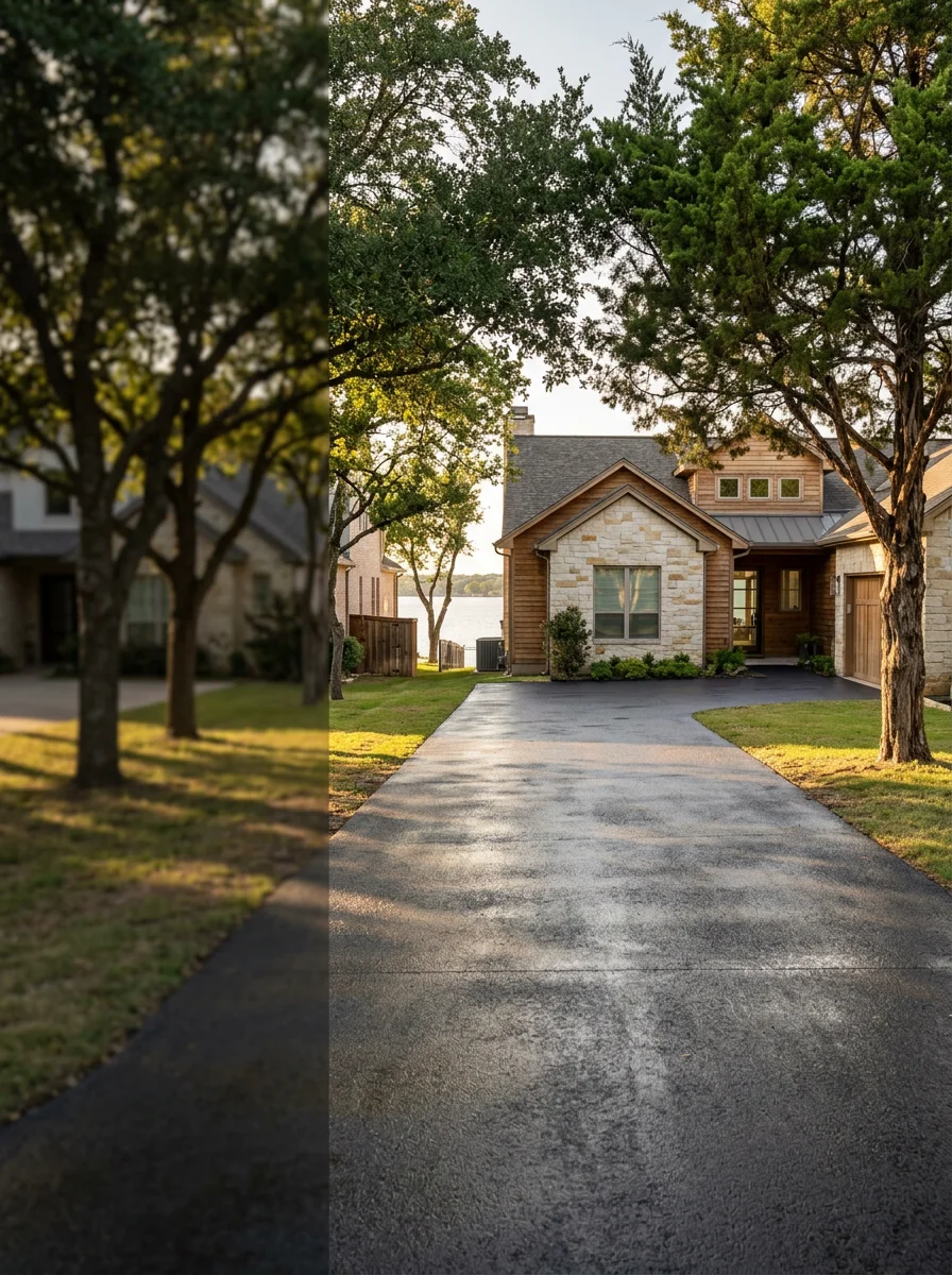 Rockwall home with lake-view positioning and landscaping suited to the area's waterfront community character.